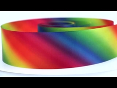 Meisida ริบบอนการถ่ายทอดความร้อน การพิมพ์เส้นเข็มขัดเข็มขัดสีสายรุ้ง ริบบอนที่กําหนดเองพอลิเอสเตอร์