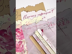 กระดาษงานศิลปะ Flame Lover Fire Edge กระดาษบรรจุดอกไม้หนังวัว