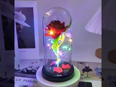 ดอกเสื้อกุหลาบดอกไม้ตลอดกาล กล่องแก้ว วันแม่ วันวาเลนไทน์ การตกแต่งของขวัญคริสต์มาส