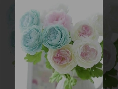 พีโอนีแบบจําลอง ดอกไม้ปลอม ดอกหญ้า ดอกหญ้าทะเล ดอกไม้ไหมหัวเดียว การไหลเวียนเทียมงานแต่ง