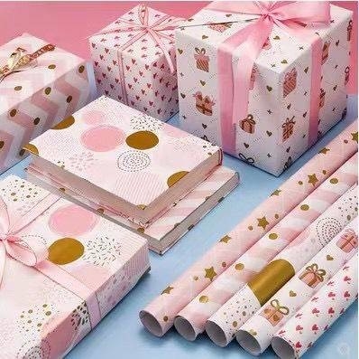ซื้อ ม้วนกระดาษห่อของขวัญเคลือบด้าน 50 ซม. * 70 ซม. สำหรับเพื่อน online manufacture