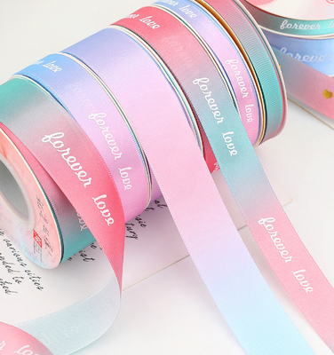 ราคาดี Gilding Laser Bronzing Ribbed Ribbon พิมพ์สายรัดโพลีเอสเตอร์ทอเทป ออนไลน์