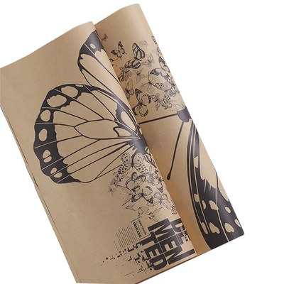 ราคาดี กระดาษบรรจุดอกไม้สาย Butterfly กระดาษครัฟท์ 80 กรัม พร้อมโลโก้ ออนไลน์