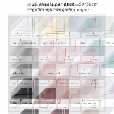 ซื้อ กระดาษห่อดอกกุหลาบสีทองแบบเกาหลี ครึ่งโปร่ง 58*58cm 20 แผ่นต่อแพ็ค การผลิตออนไลน์