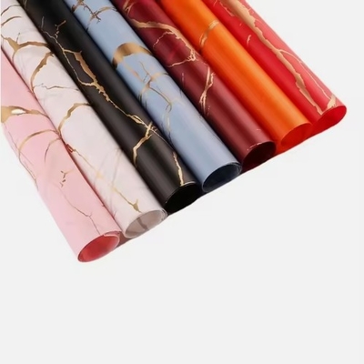 ซื้อ ขายส่งปลีกทองมาร์บลิ่ง พับดอกไม้กระดาษกันน้ํา วัสดุดอกไม้ การบรรจุของขวัญ online manufacture