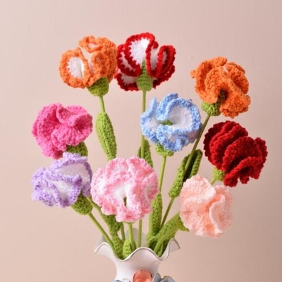 ซื้อ ของขวัญวันแม่ พวงดอกไม้ทําด้วยมือ พร้อมครูเช็ตเสร็จ ดอกไม้เทียม ดอกไม้หลายสี 20x5cm online manufacture