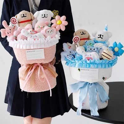 ซื้อ สีน่ารัก ลูกสุนัขลูกสุนัขดอกไม้ของขวัญวันเกิดสําหรับสาวที่จะส่งไปยังเพื่อนรักของลูกสุนัข การผลิตออนไลน์