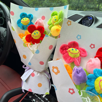 ซื้อ 20x35cm จบ Dopamine Creative Bouquet การ์ตูน ดอกไม้เทียม ดอกไม้หลายสีสําหรับแฟน ของขวัญวันเกิด การผลิตออนไลน์