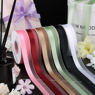 ซื้อ 2.5cm ครึ่งซาติน ครึ่งยาง แพคเกจริบบันต์ ดอกไม้ แบนด์เค้กวันเกิดริบบันต์ทําด้วยมือ กระพริบห้อย online manufacture