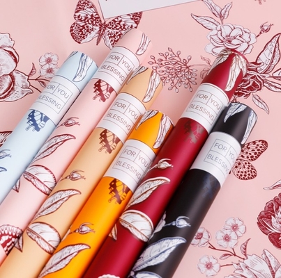 ซื้อ กระดาษบรรจุดอกไม้ในช่วงดอกไม้ดอกบัวใหม่ วัสดุดอกไม้ แพคเกจดอกไม้ที่กันน้ํา กระดาษสําหรับดอกไม้วันผู้หญิง online manufacture