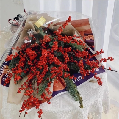ซื้อ กระดาษบรรจุดอกไม้เซลโลฟานแบบหิมะแบบโปร่งใส กันน้ํา ของขวัญคริสต์มาส วัสดุบรรจุดอกไม้แอปเปิ้ลในคืนคริสต์มาส online manufacture