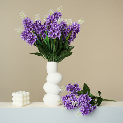 ราคาดี การจําลองการจัดดอกไม้กลางแจ้ง 5 หัวจากดอกไฮซินท์และดอกลาเวนเดอร์ สําหรับทางเดินห้องแต่งงานและการจัดดอกไม้ตกแต่งบ้าน ออนไลน์