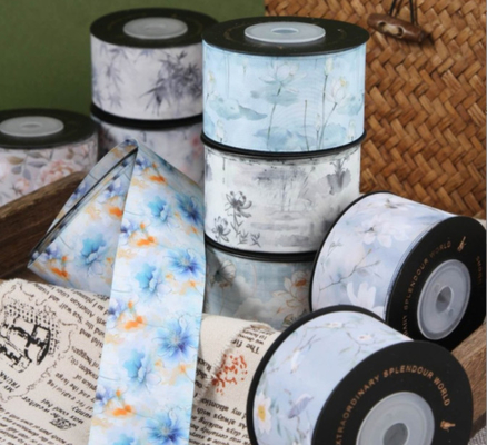 ซื้อ สไตล์แห่งชาติ ซีรี่ย์สุภาพบุรุษ เพลงนก ดอกหอม ดอกไม้ พิมพ์ริบบอน DIY Bow เสื้อผ้า เสื้อผม online manufacture
