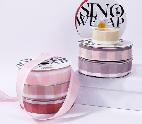 ราคาดี โปรโมชั่นพิเศษ 2.6CM สินค้าใหม่ Grid Ribbon Ribbon อุปกรณ์เสริมตกแต่ง Ribbon กล่องของขวัญ ออนไลน์