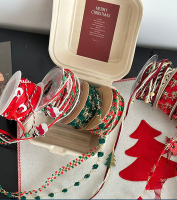 ซื้อ วัสดุ DIY ดอกไม้ สีเขียว 1 ซม./5 ม. ริบบิ้นทอสำหรับตกแต่งและกล่องของขวัญ การผลิตออนไลน์