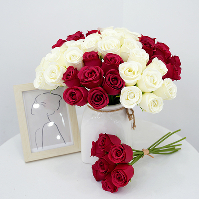 ราคาดี ซีมูเลอร์ 7 หัว Rose Wholesale Imperial Concubine Rose Handheld Rose Bundle เฟอร์นิเจอร์บ้าน โรงแรม แต่งงาน ออนไลน์
