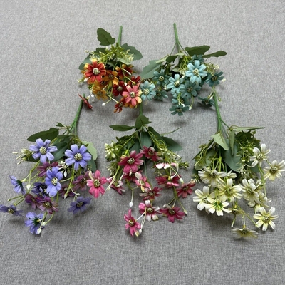 ซื้อ ซีมูเลอ 15 หัวเคลือบสุขภาพ Chrysanthemum มือถือเล็ก ผสมดอกไหม บ้านโรงแรม การถ่ายภาพแต่งงาน การตกแต่ง Chrysanthemum เล็ก การผลิตออนไลน์