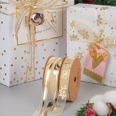 ซื้อ การตกแต่งวันวาเลนไทน์ ผ้าก๊อซหิมะ ของขวัญ เค้ก ดอกไม้ บรรจุภัณฑ์ ริบบิ้น ผูก พร้อมขอบสีทอง การผลิตออนไลน์