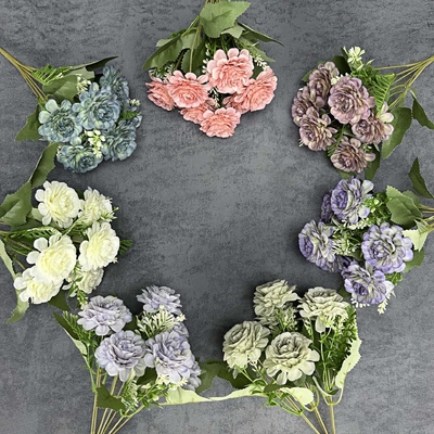 ซื้อ การจําลอง 7 หัวไฮบิสกัส ดอกกุหลาบ แต่งบ้าน แต่งงานแต่งงาน แต่งงานข้ามชายแดน แต่งดอกไม้ปลอมมือ การผลิตออนไลน์