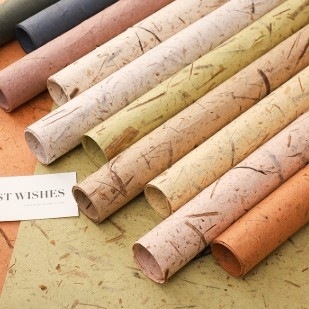 ซื้อ กระดาษบรรจุดอกไม้และดอกไม้ วินเทจ มือหักเส้นเลือดใบในหลายสี online manufacture