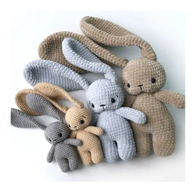 ซื้อ 11-30cm Plush Bunny Amigurumi ของเล่นกระเทียม PP สําหรับของขวัญเด็กและของขวัญคริสต์มาส การผลิตออนไลน์