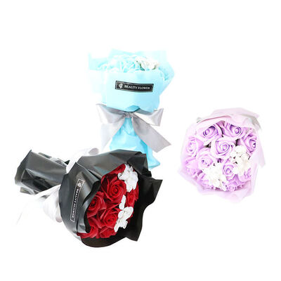ซื้อ ของขวัญวันเกิดวันวาเลนไทน์ ผ้าใบสีสันเทียม ผ้าใบสีชมพู ดอกไม้ดอกไม้ พืชประดับ การผลิตออนไลน์