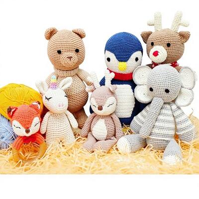 ซื้อ สัตว์น่ารัก ทําด้วยมือ สวมผ้าเข็ม ตุ๊กตาเสร็จ ผ้าปูน ของเล่นของขวัญสําหรับเด็ก พร้อมผ้าปูน PP เติม 31-50 ซม. การผลิตออนไลน์