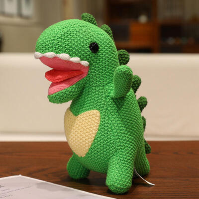 ซื้อ OEM ODM ของเล่นสวมผ้าม่านตามสั่ง Wholesale Amigurumi Teddy Bear Dinosaur Plush Doll Baby Crochet ของเล่นสัตว์เต็ม การผลิตออนไลน์