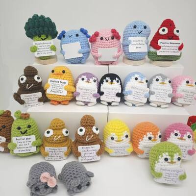 ซื้อ Amigurumi Animal Gift Crochet Toy Plush Doll Hand Braided Crochet Bauble Juguete Toy การสนับสนุนทางอารมณ์ การแสดงความเห็นชอบ การผลิตออนไลน์