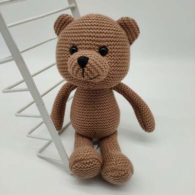 ซื้อ หมีคาวาอาย Amigurumi ของเล่นทําด้วยมือ เนื้ออ่อน crochet สวมลูกหลาน นอน stuffed สัตว์ Plush ของเล่นกับ PP ผ้าใบ การผลิตออนไลน์