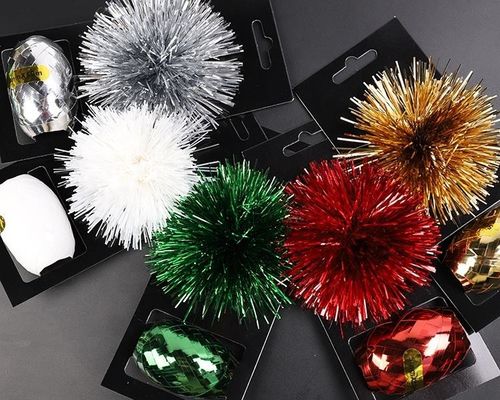 ซื้อ 100% โพลีเอสเตอร์ Curly ดาว โบว์ห่อของขวัญริบบิ้นชุด 0.5 ซม. สำหรับตกแต่งวันเกิด การผลิตออนไลน์