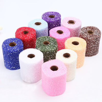 ซื้อ จุดหิมะสีขาว ออร์แกนซ่า Tulle ม้วนผ้าตาข่ายห่อ 15 ซม. X 5 หลา online manufacture