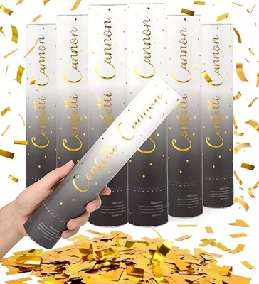 ราคาดี ขายส่งการออกแบบใหม่ Black and White Gradient Tube Gold Foil Shells party popper สำหรับการเฉลิมฉลองเทศกาล ออนไลน์