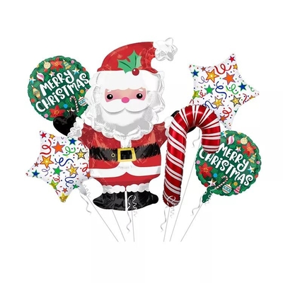 ราคาดี ขายส่งใหม่ Christmas Candy Cane บอลลูนอลูมิเนียมฟอยล์บอลลูน Santa Claus ชุดบอลลูนสำหรับอุปกรณ์ตกแต่ง ออนไลน์