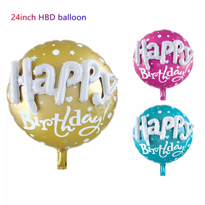 ราคาดี ฉากปาร์ตี้วันเกิด Happy Birthday ลูกโป่งอลูมิเนียมฟอยล์ลอยน้ำ 24 นิ้ว ออนไลน์