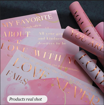 ราคาดี Pink Lower Bouquet Florist Wrapping Paper Waterproof Flower Wrapping Paper ออนไลน์