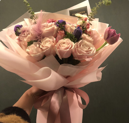 ราคาดี กระดาษห่อของขวัญช่อดอกไม้พลาสติกโปร่งแสงเกาหลีสำหรับบรรจุภัณฑ์ดอกไม้ ออนไลน์