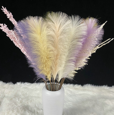 ราคาดี ประดิษฐ์ผ้าไหม Reed Pampas Grass ตกแต่งบ้านฉากหลังตกแต่ง ออนไลน์