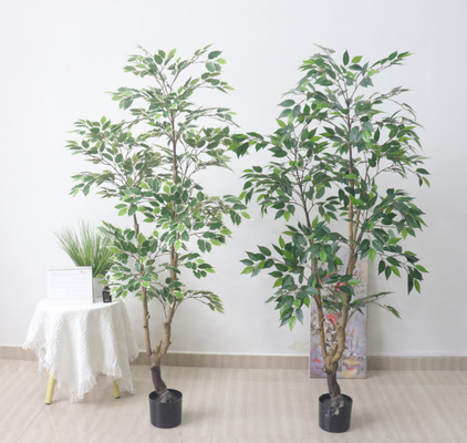 ราคาดี บอนไซปลอมสาขา Banyan Microcarpa สีเขียวใบพลาสติกประดิษฐ์ Ficus ต้นไม้กลางแจ้ง ออนไลน์