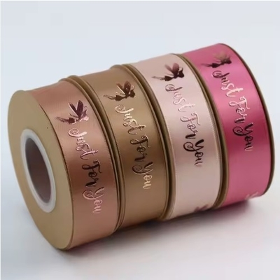 ราคาดี Customized Satin 3D Name Company Logo Printed Floral Ribbon สําหรับการตกแต่งวันวาเลนไทน์ ออนไลน์