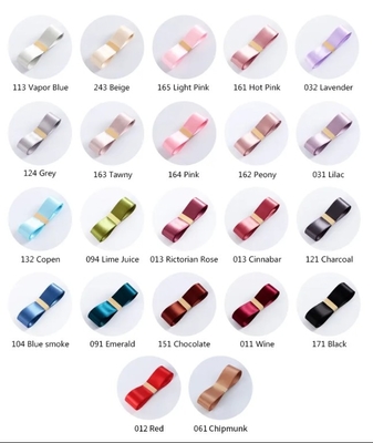 ราคาดี 25MM*40Y บันทึกสีซาตินแบบบุคคลบุคคล สําหรับบรรจุดอกไม้ประดับ ออนไลน์