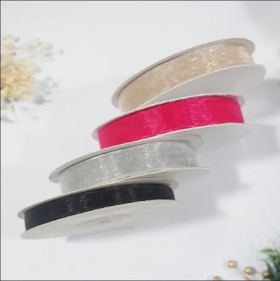 ราคาดี สะอาดต่อสิ่งแวดล้อม Organza Ribbon 196 ตัวเลือกสีสําหรับ DIY การบรรจุของขวัญและตกแต่งการอบ ออนไลน์