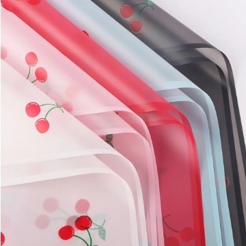 กระดาษบรรจุดอกไม้กันน้ํา 56*56cm Cherry Matte พร้อมการออกแบบเกาหลีใส