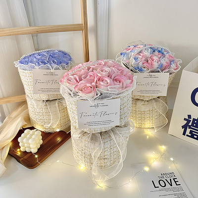 ราคาดี จีชี่ ปริญญาตรี วันเกิด 20x35 ซม. ผักสบู่กับดอกกุหลาบหลายสี ออนไลน์
