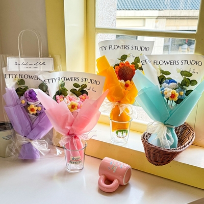 ราคาดี ของขวัญวันวาเลนไทน์ กระเป๋าสตางค์ผ้าพันคอ พร้อมดอกไม้จําลองหลายสี ออนไลน์
