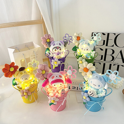 ราคาดี หลากหลายสี Plush ออมตะดอกไม้ถังตุ๊กตาดอกไม้ ของขวัญที่สมบูรณ์แบบสําหรับครูในวันวาเลนไทน์และวันครูของจีน ออนไลน์
