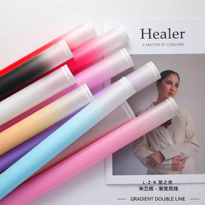 ราคาดี กระดาษบรรจุดอกไม้สีที่กําหนดเองสําหรับดอกไม้ลอลลิปอัพ กระดาษบรรจุแมทจาก Gradient Milano ออนไลน์