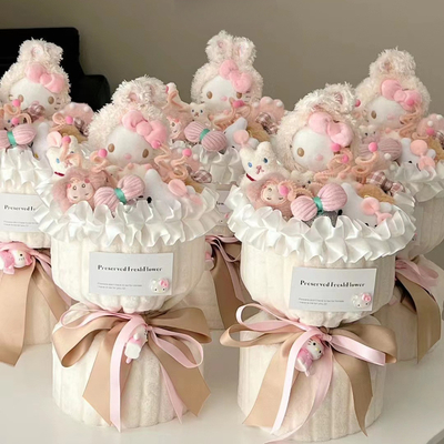ราคาดี หลากหลายตุ๊กตา พลูช ดอกไม้พวงกุหลาบ Hello Kitty วันวาเลนไทน์ / ปี / ของขวัญวันเกิดสําหรับเด็ก ออนไลน์