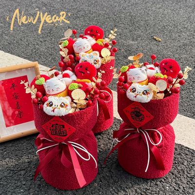 ราคาดี สไตล์ใหม่ พวงดอกไม้ หวยดี ของขวัญกอดถัง หวยแมวตุ๊กตา พวงดอกไม้ พรรษาฤดูใบไม้ผลิ ห้องนั่งเล่น เครื่องประดับโต๊ะ ออนไลน์