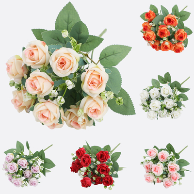 ราคาดี พวงดอกกุหลาบเทียมสีขาว เหมาะสําหรับห้องนั่งเล่นและร้านค้า 20x30cm ออนไลน์